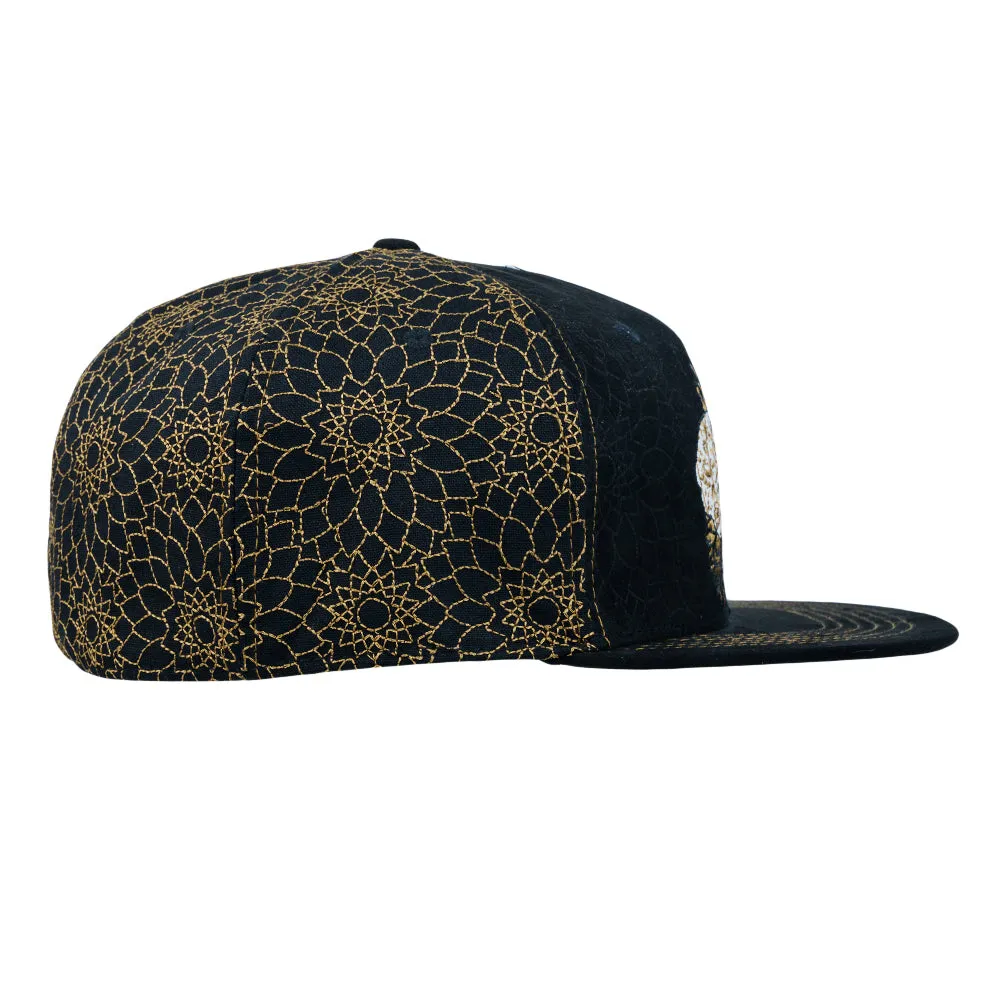 14th Anniversary Dhalia Elephant Black Fitted Hat Grassroots California