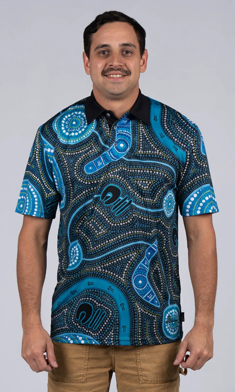 Aboriginal Art Unisex Polo Deadly Dads