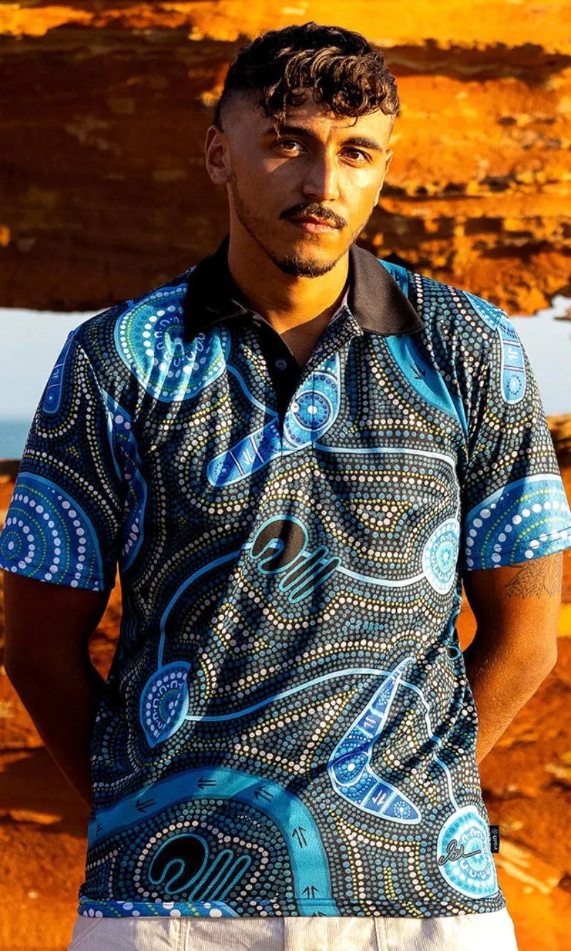 Aboriginal Art Unisex Polo Deadly Dads