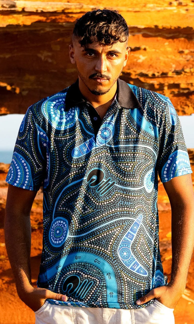 Aboriginal Art Unisex Polo Deadly Dads