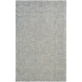 Aiden Hand Tufted Rug in Denim, Cream