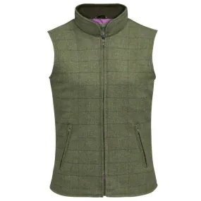 Alan Paine Rutland Ladies Tweed Gilet - Dill