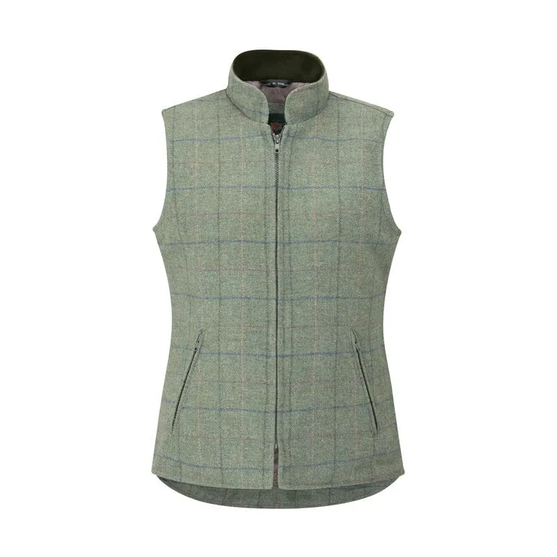 Alan Paine Rutland Ladies Tweed Gilet - Spindle