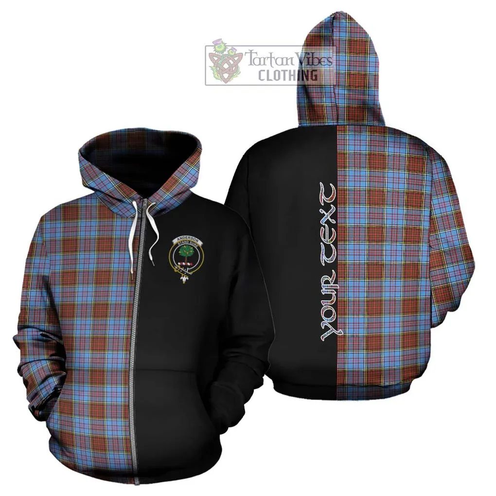 Anderson Modern Tartan Hoodie with Family Crest and Half Of Me Style