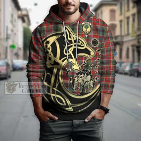 Anderson of Arbrake Tartan Hoodie with Family Crest Celtic Wolf Style