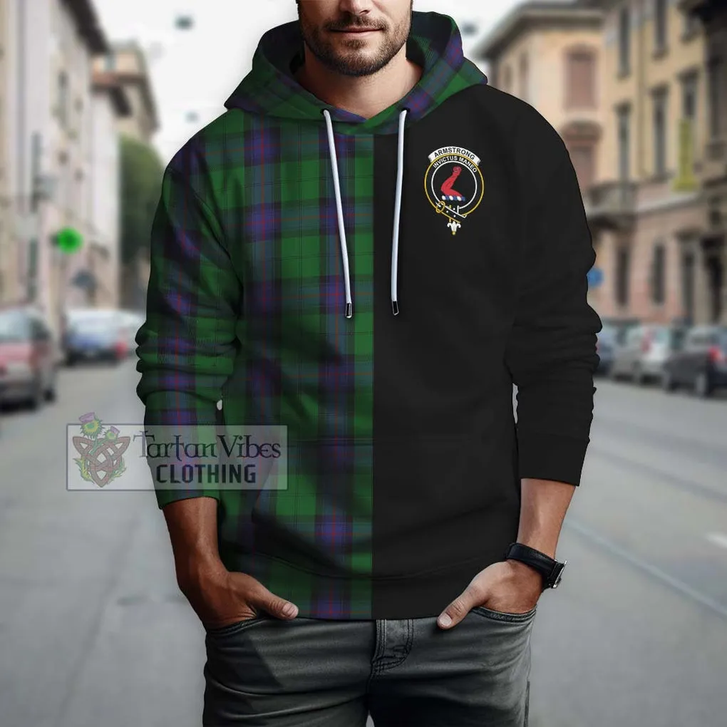 Armstrong Tartan Hoodie with Family Crest and Half Of Me Style