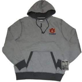 Auburn Tigers Colosseum Gray Half Zip Pullover Drawstring Hoodie (L)