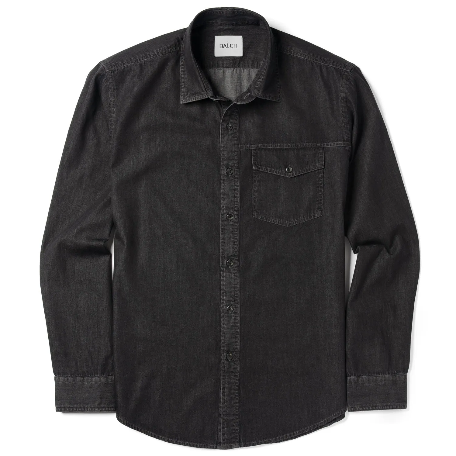 Author Casual Shirt – Black Cotton Denim