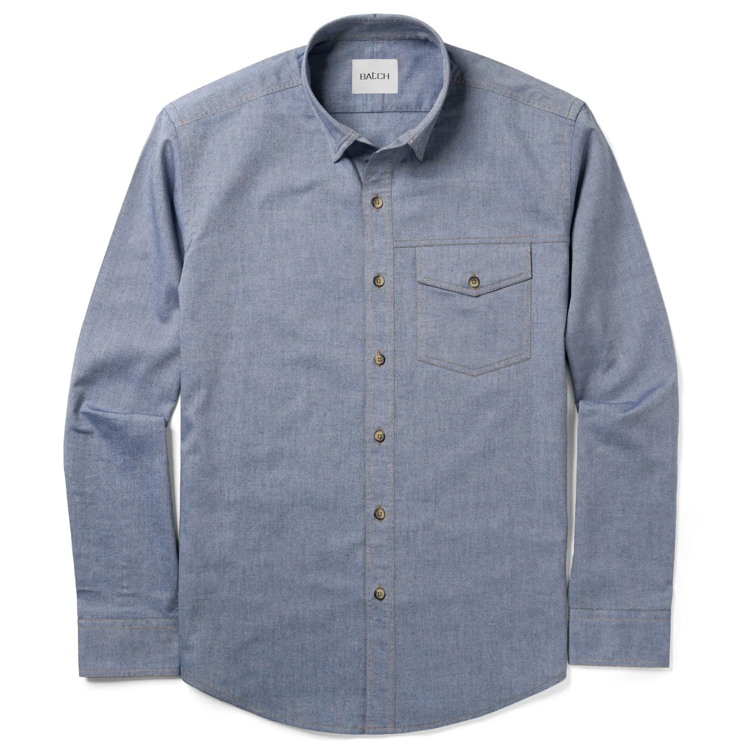 Author Casual Shirt – Harbor Blue Cotton Oxford (V1)