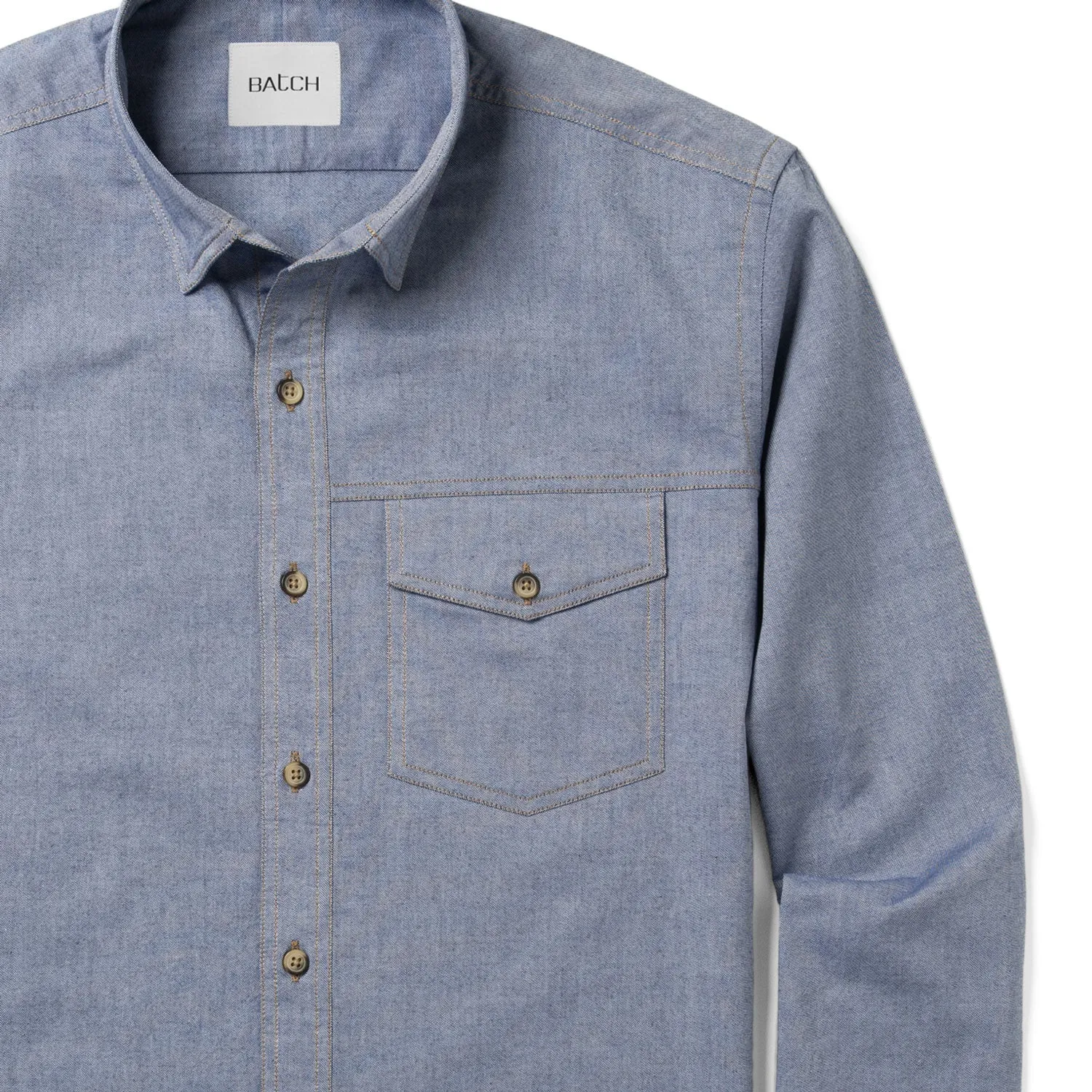 Author Casual Shirt – Harbor Blue Cotton Oxford (V1)