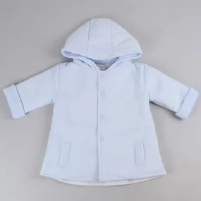 Baby Boys Blue Quilted Winter Coat - Pex