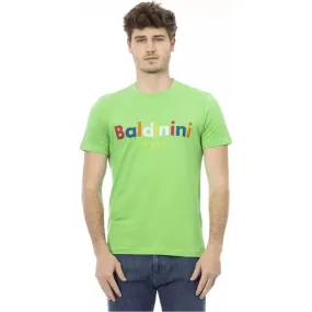 Baldinini Trend Green Cotton Men T-Shirt