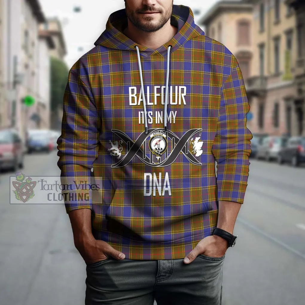 Balfour Tartan Hoodie with Family Crest DNA In Me Style