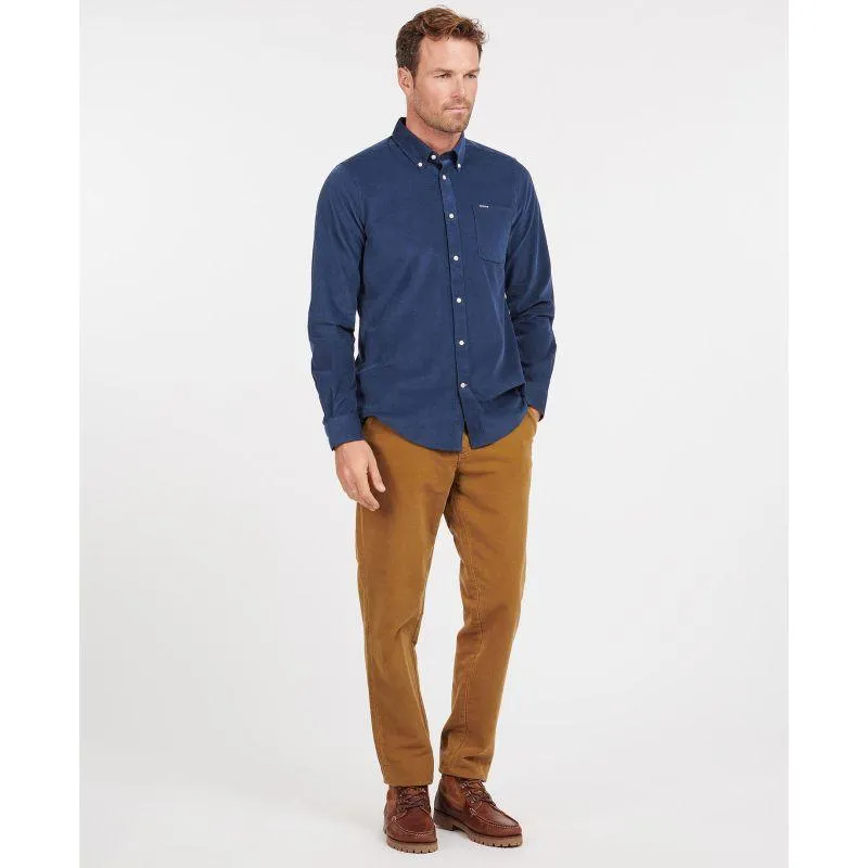 Barbour Ramsey Corduroy Mens Tailored Shirt - Dark Denim