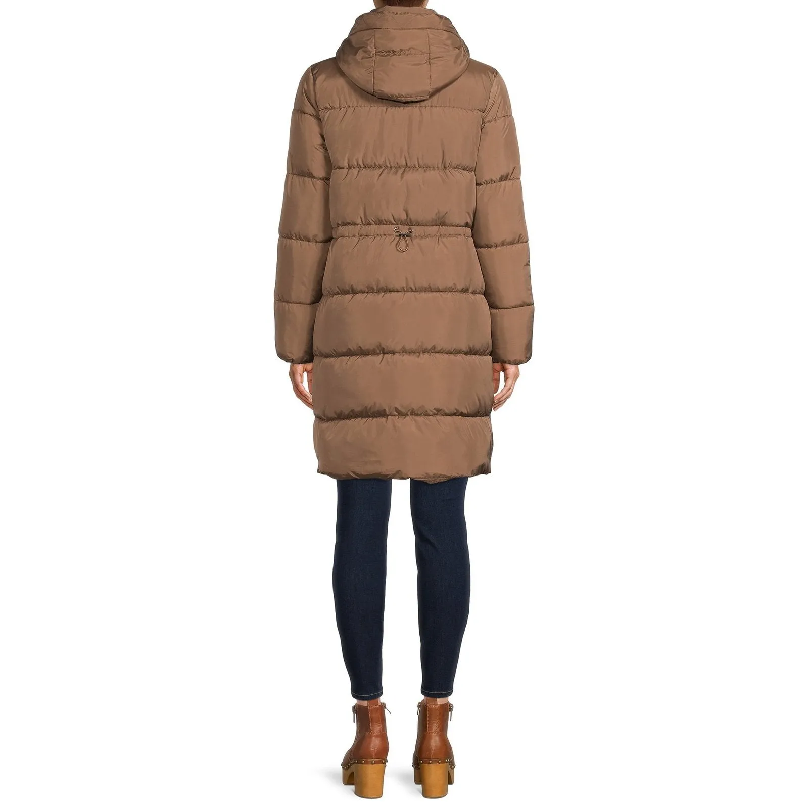 BCBG Paris Women's Long Puffer Coat with Hood