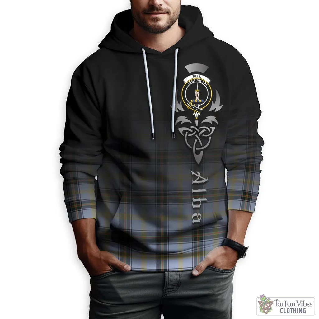 Bell Tartan Hoodie Featuring Alba Gu Brath Family Crest Celtic Inspired