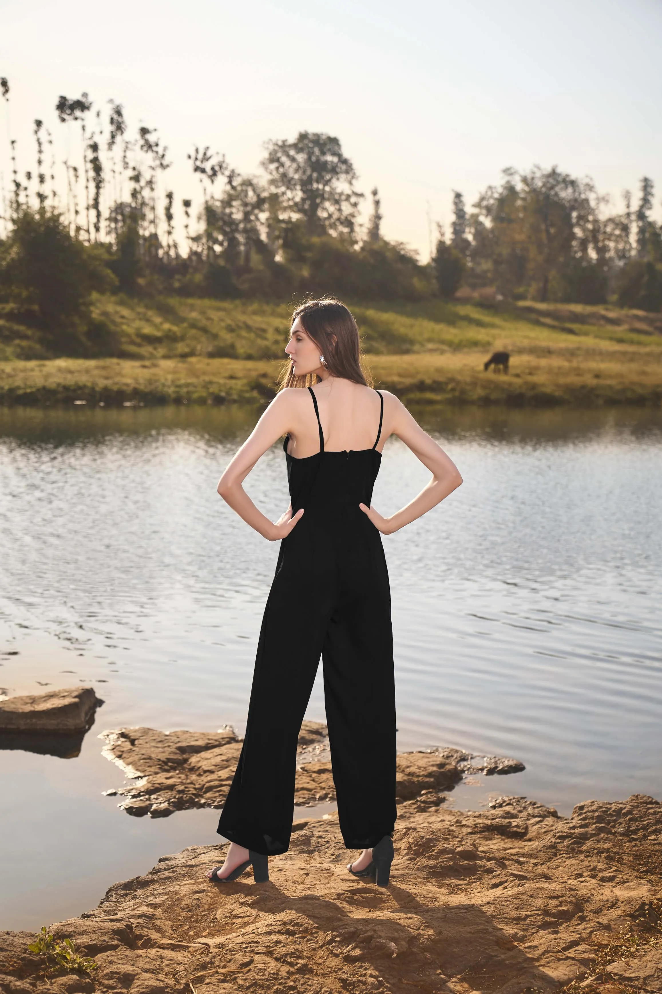 Black Strappy Jumpsuit