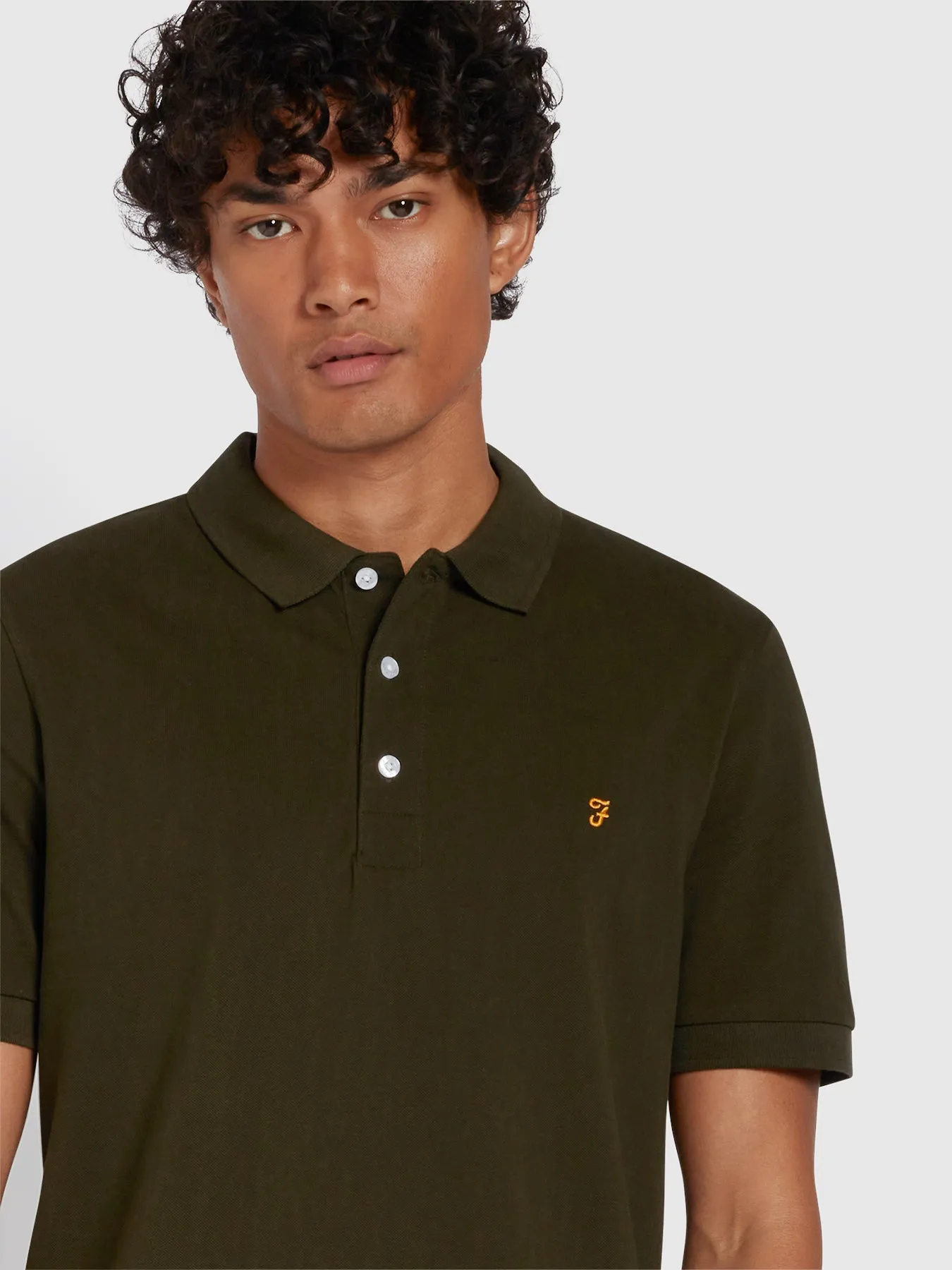 Blanes Slim Fit Organic Cotton Polo Shirt In Evergreen