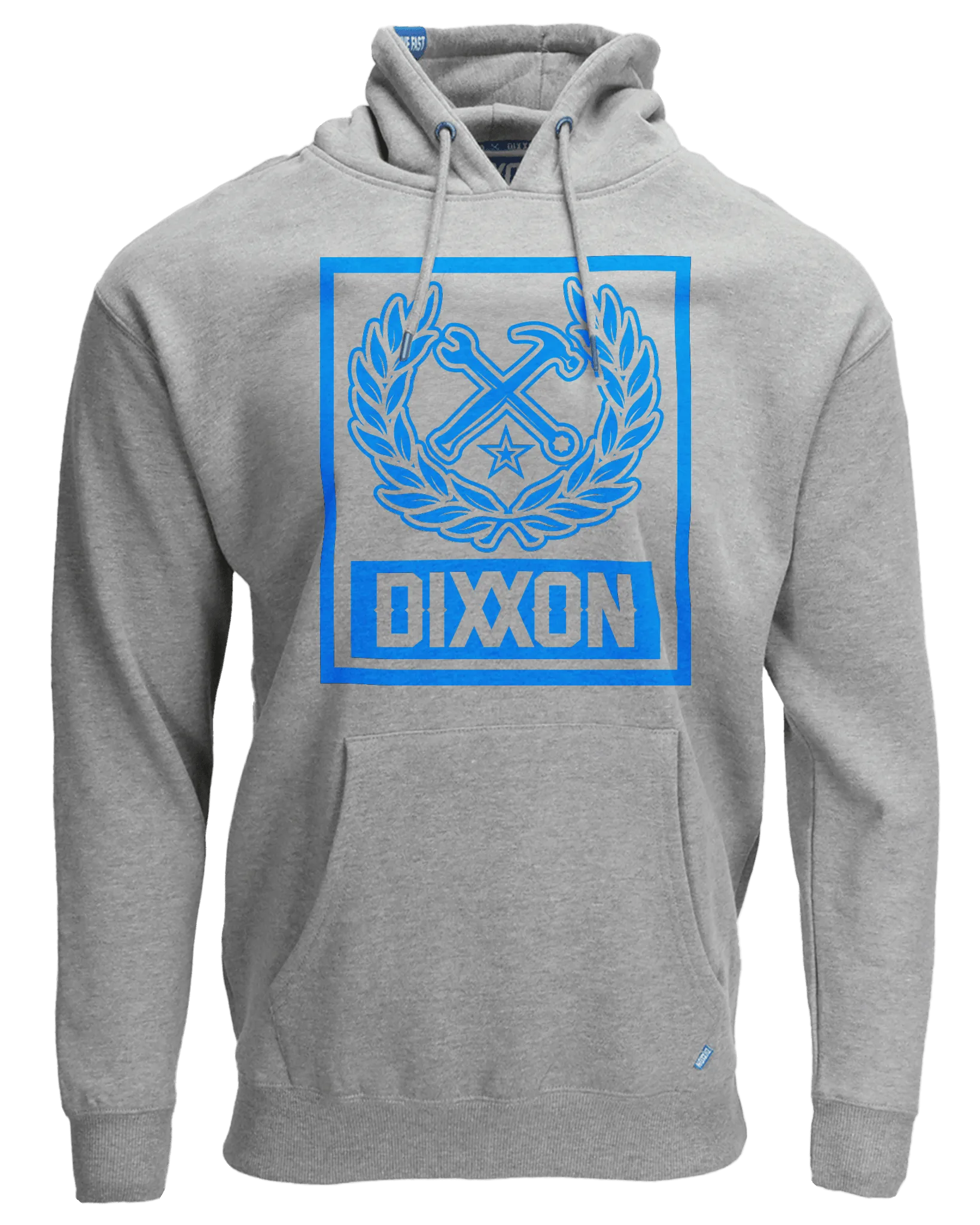 Blue Box Crest Pullover Hoodie - Heather Gray