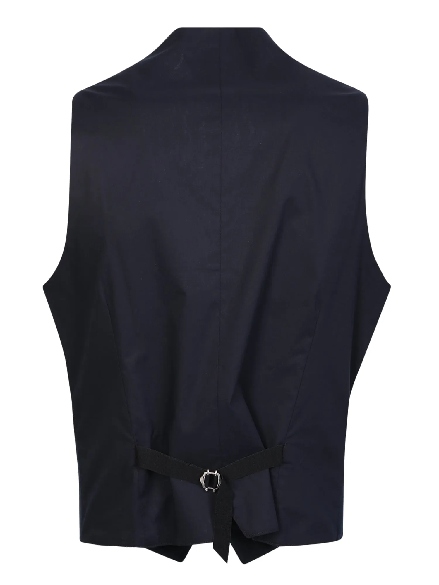 Blue velvet-effect waistcoat