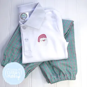 Boy Polo Shirt -  Polo Shirt with Santa face