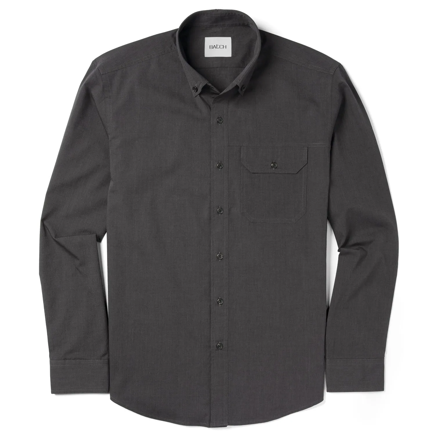 Builder Casual Shirt – Asphalt Cotton End-on-end