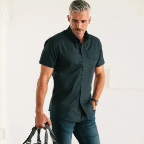 Builder Short Sleeve Casual Shirt – Dark Navy Oxford