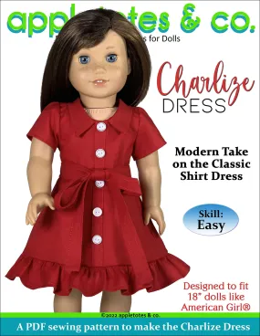 Charlize Dress 18 Inch Doll Sewing Pattern