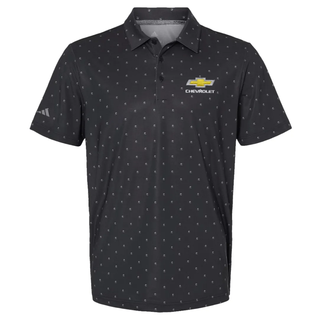 Chevy Gold Bowtie Adidas Pine Tree Polo Shirt -  Black, Grey, or White