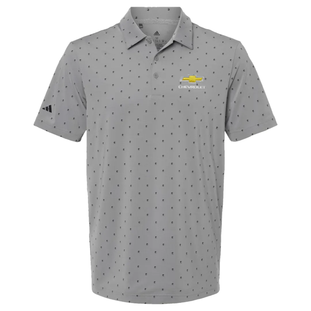 Chevy Gold Bowtie Adidas Pine Tree Polo Shirt -  Black, Grey, or White