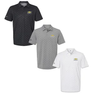 Chevy Gold Bowtie Adidas Pine Tree Polo Shirt -  Black, Grey, or White