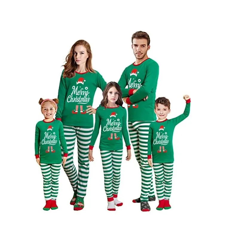 Christmas Family clothing suits Christmas pajamas new full-body cartoon Christmas decoration adult kids suits baby jumpsuits