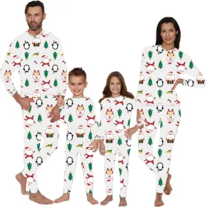 Christmas Family clothing suits Christmas pajamas new full-body cartoon Christmas decoration adult kids suits baby jumpsuits