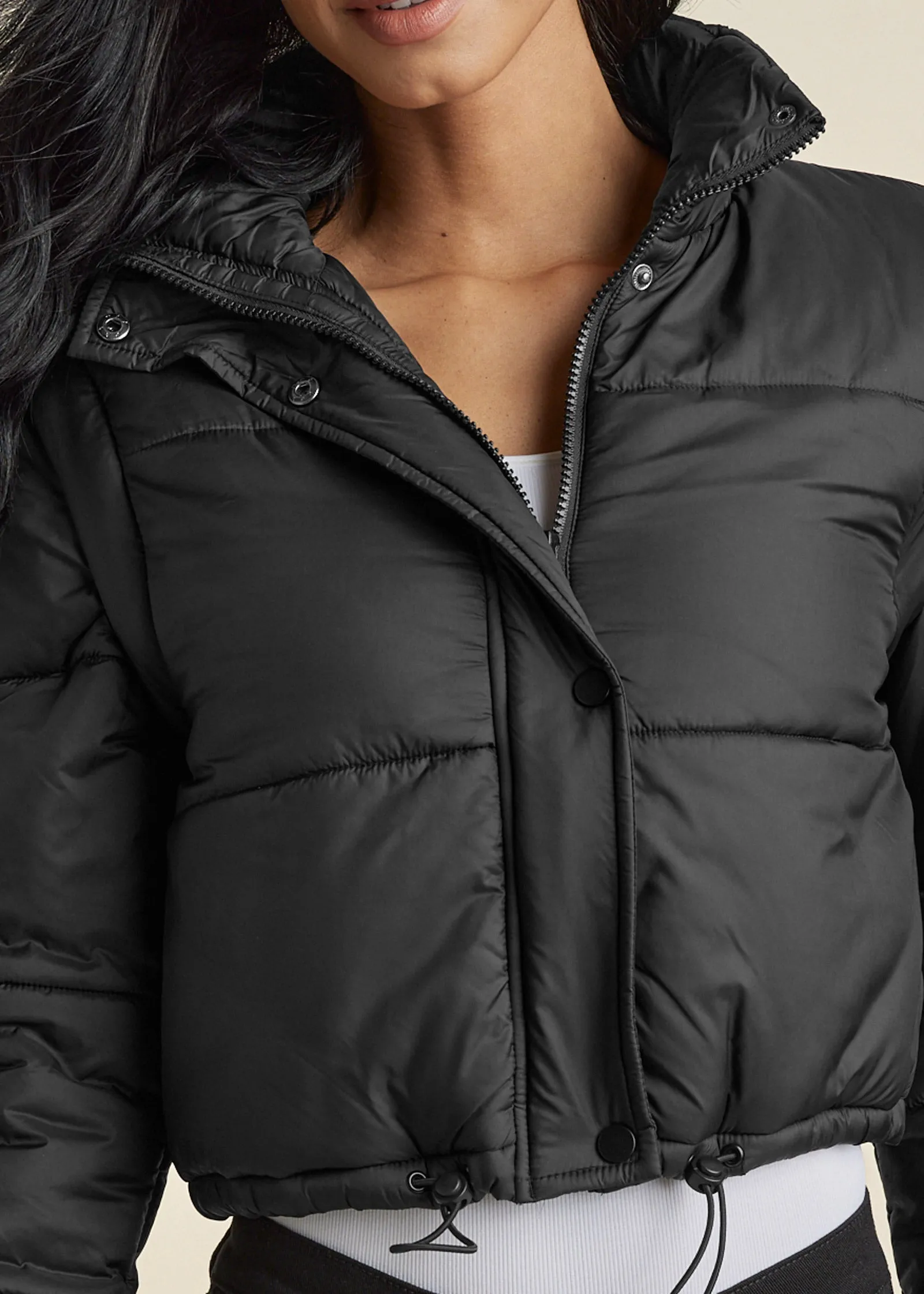 Convertible Puffer Coat - Black