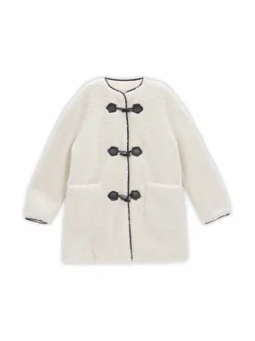 Cream borg coat