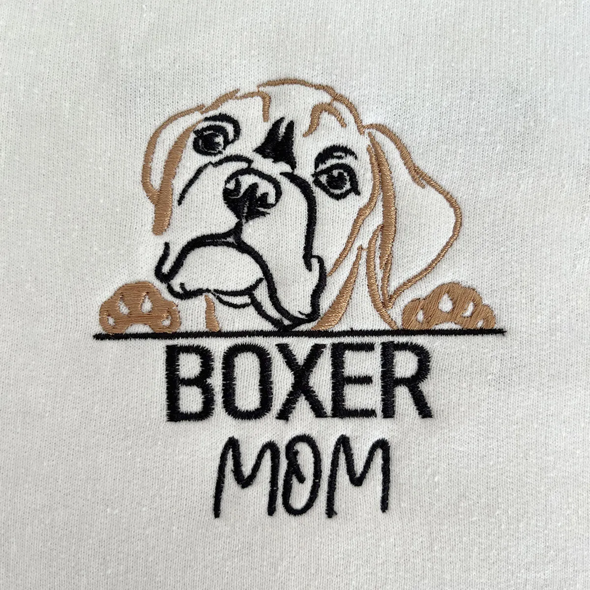 Custom Boxer Dog Mom Embroidered Polo Shirt, Personalized Polo Shirt with Dog Name, Best Gifts For Boxer Lovers