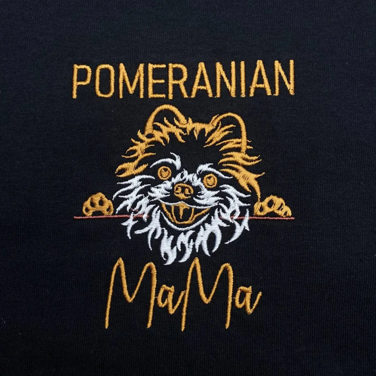 Custom Pomeranian Dog Mama Embroidered Polo Shirt, Personalized Polo Shirt with Dog Name, Best Gifts For Pomeranian Lovers