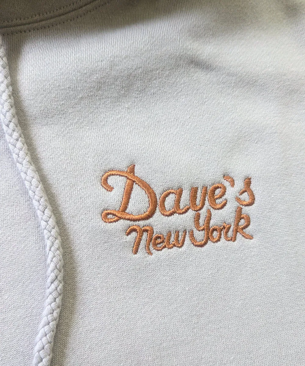 Dave's New York Vintage Logo Hooded Sweatshirt - Cement