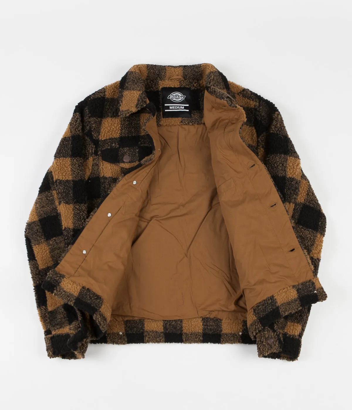 Dickies Cawood Sherpa Trucker Jacket - Brown Duck