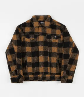 Dickies Cawood Sherpa Trucker Jacket - Brown Duck