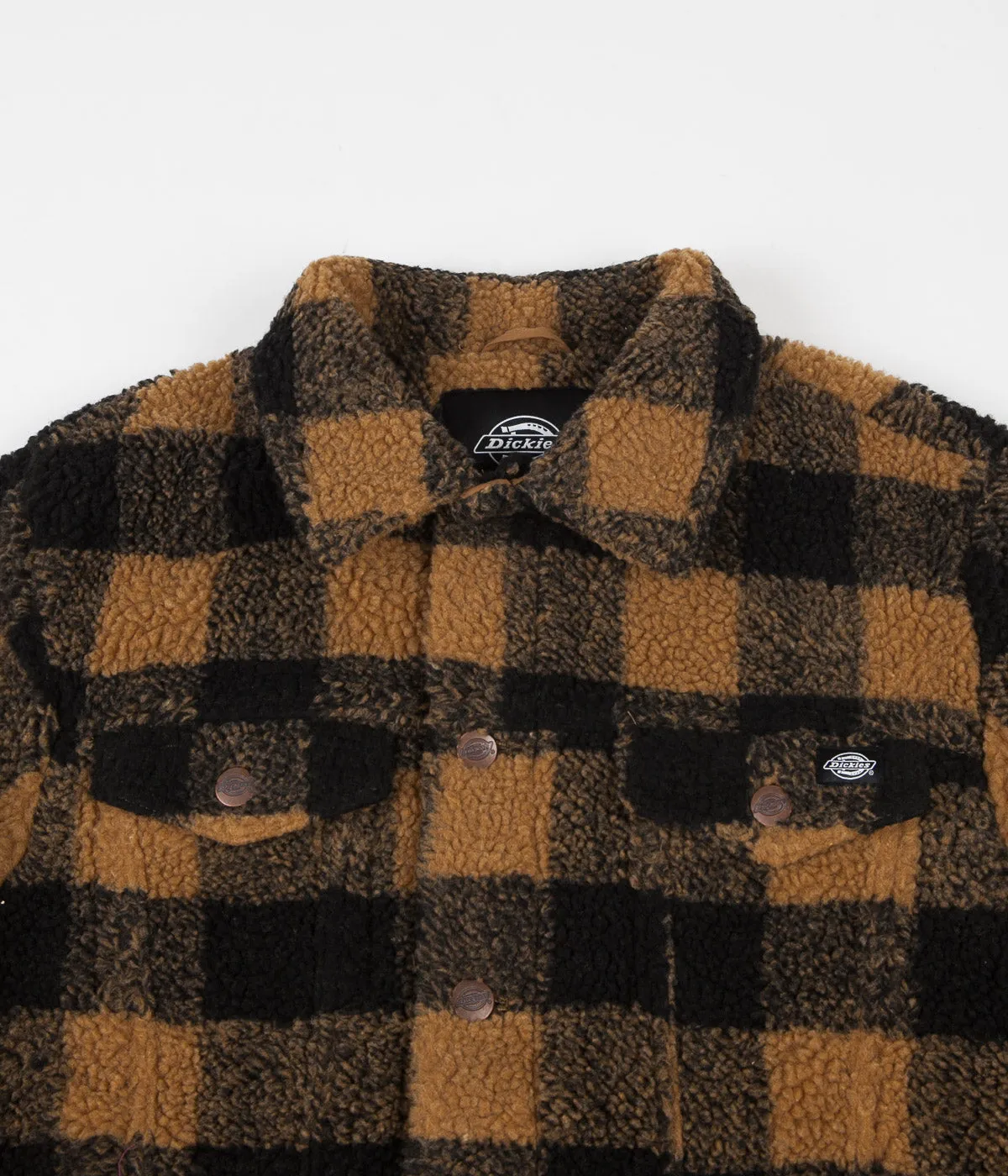 Dickies Cawood Sherpa Trucker Jacket - Brown Duck