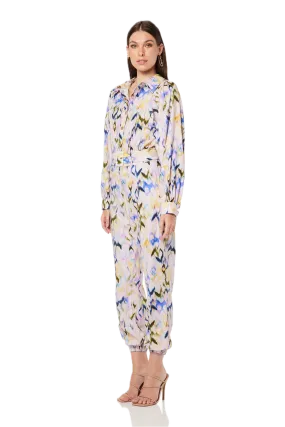 Elliatt Sallie Cotton Jumpsuit with Puffed Sleeves - 80's Glam Inspired