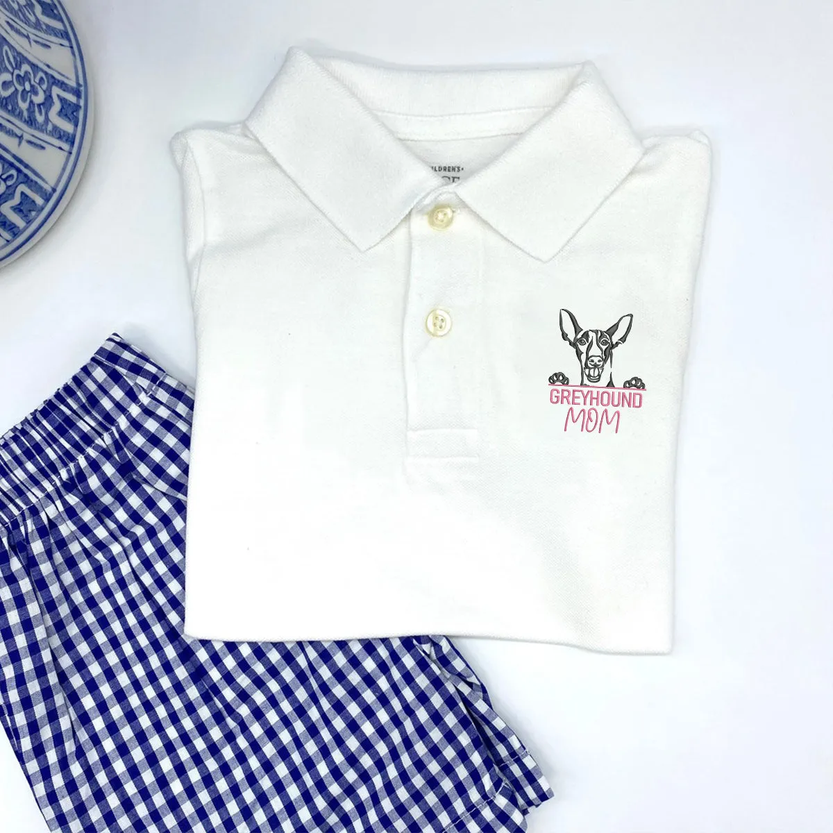 Embroidered Italian Greyhound Dog Mom Polo Shirt