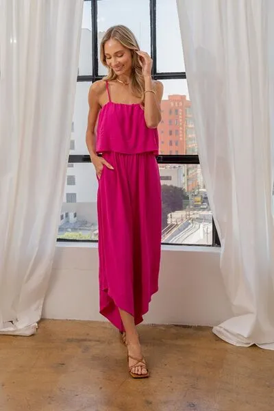 Full Size Sleeveless Wide Leg Jumpsuit