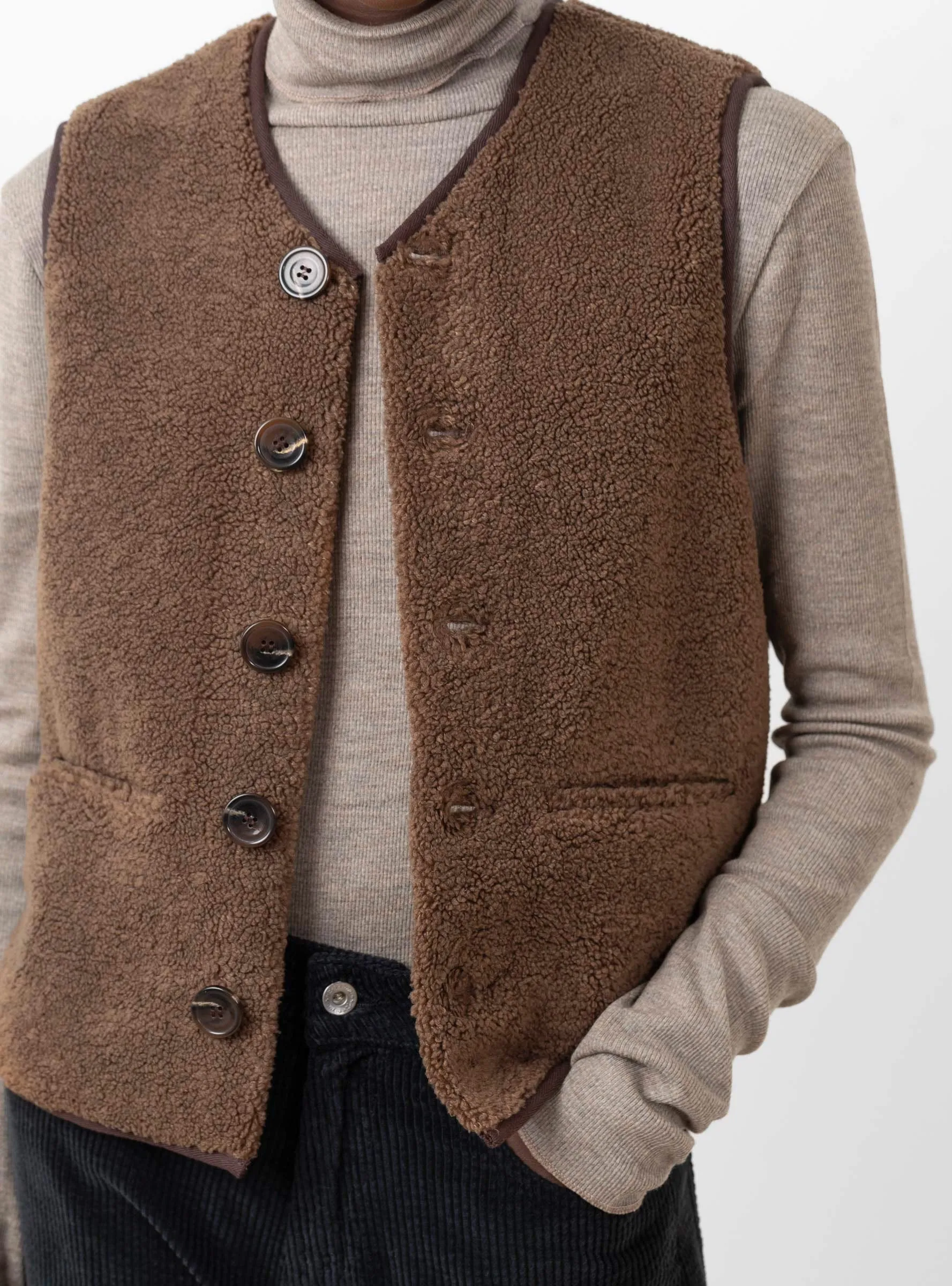 Fusil Gilet Marron Velvet