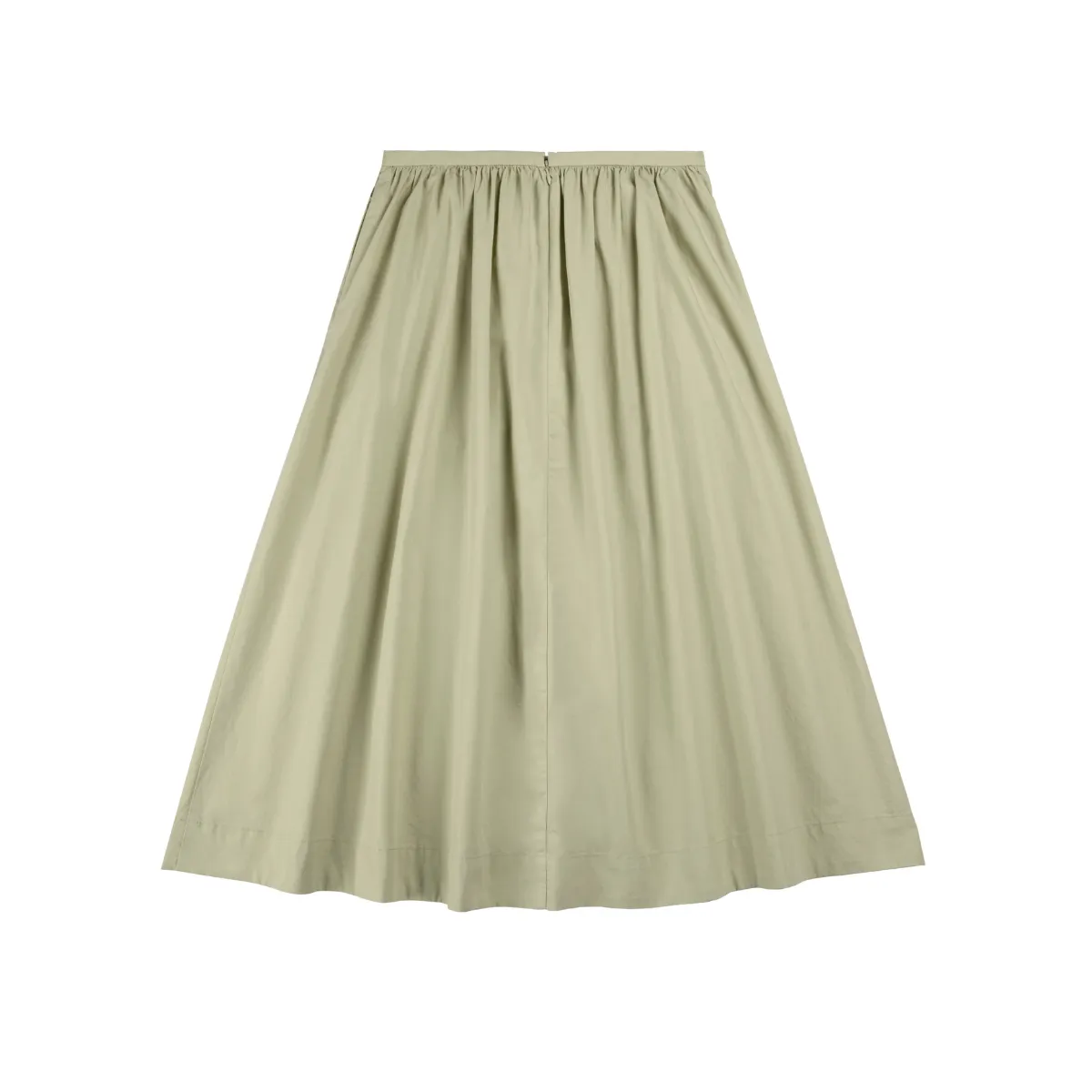 Gathered Midi Skirt Seagrass