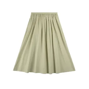 Gathered Midi Skirt Seagrass