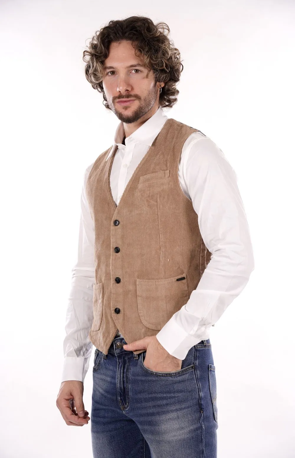 Gilet GIANNI LUPO da Uomo - beige GL5159BDCAMEL