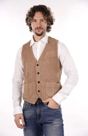 Gilet GIANNI LUPO da Uomo - beige GL5159BDCAMEL