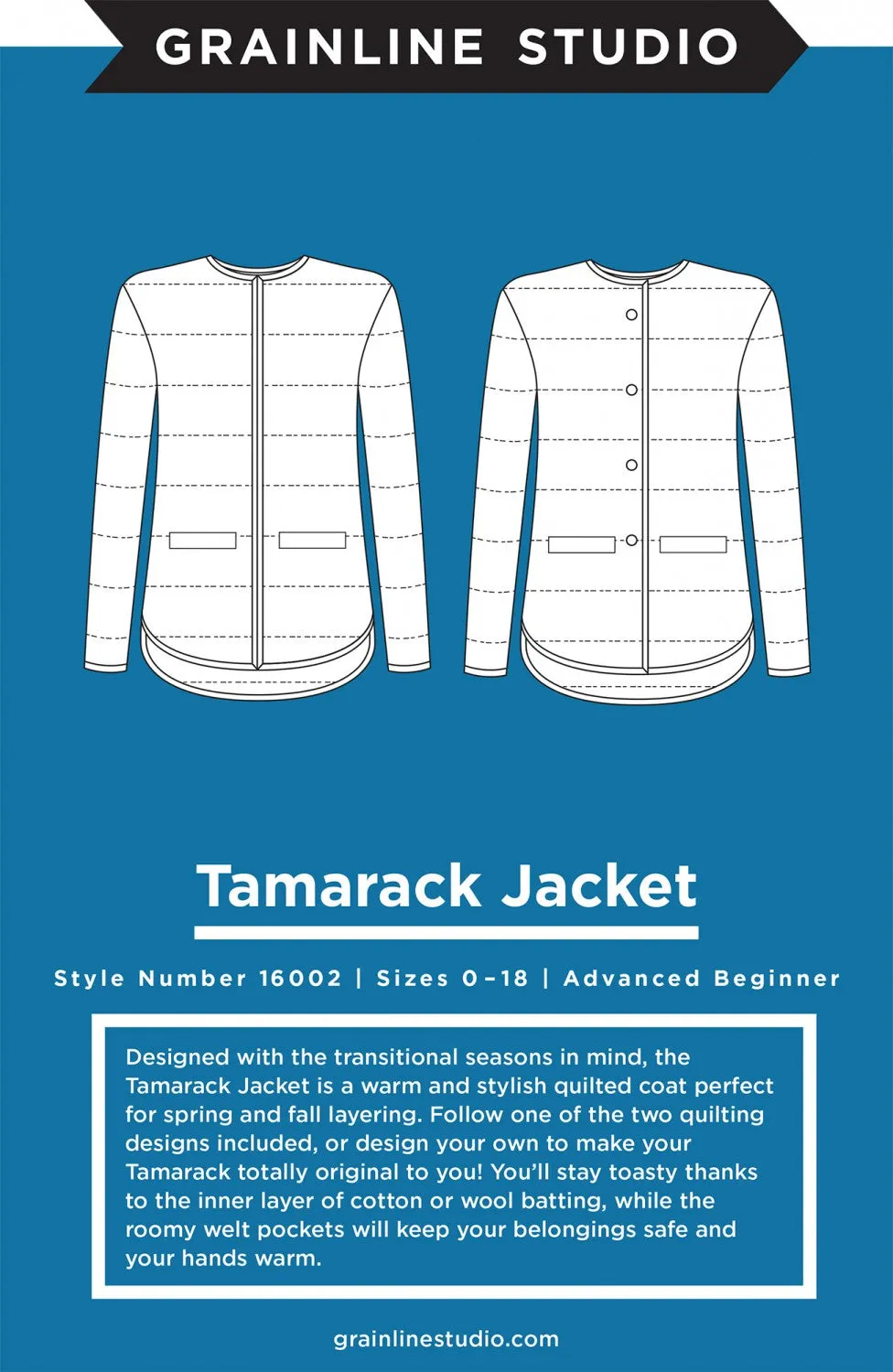 Grainline Studio, Tamarack Jacket Pattern